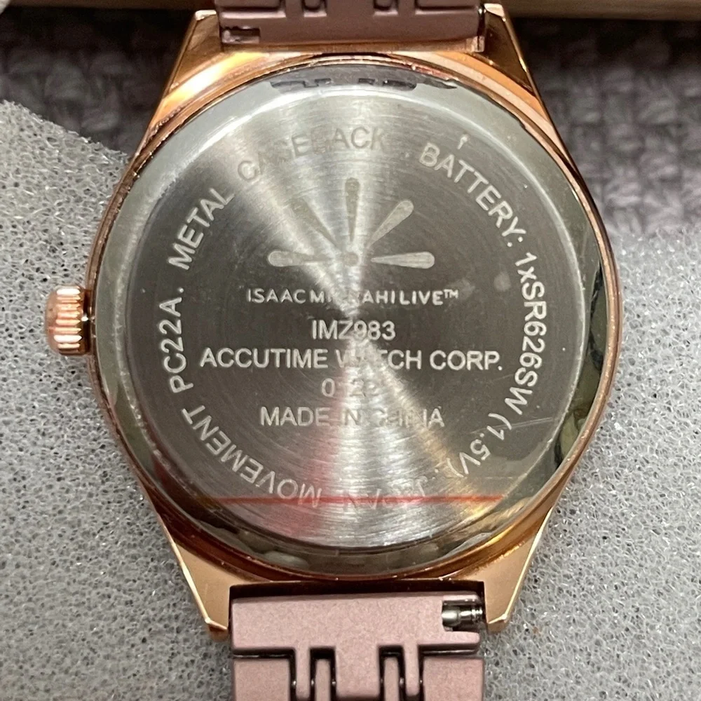 ISAAC MIZRAHI LIVE! Bezel Watch in light Pink - Picture 11 of 14